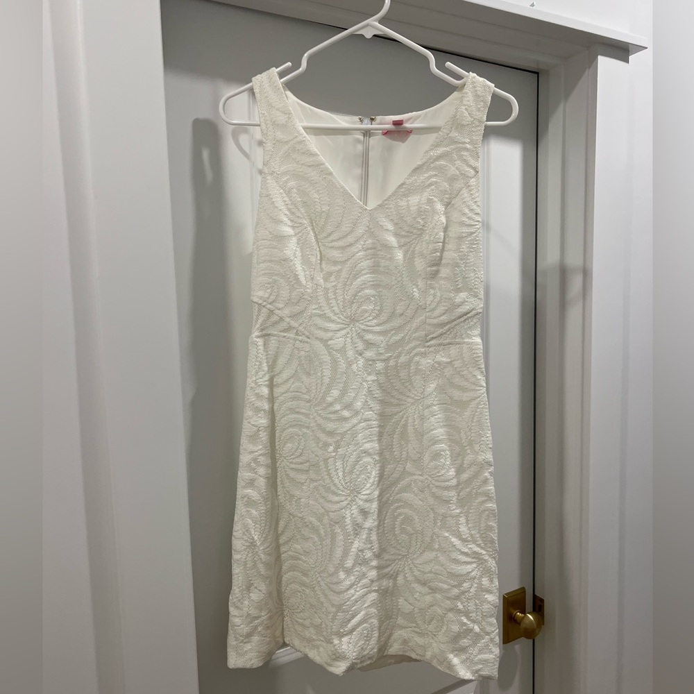 Lilly Pulitzer White Textured Mini Dress